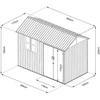 Sodo namelis HECHT 6X10 NORD, 1720x2220 mm