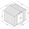 Sodo namelis HECHT 8X8 PLUS, metalinis