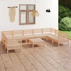 Lauko baldų komplektas Sodo poilsio baldų komplektas, 10 dalių, pušies masyvas
