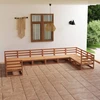 Lauko baldų komplektas Sodo poilsio baldų komplektas, 10 dalių, pušies masyvas