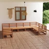 Lauko baldų komplektas Sodo poilsio baldų komplektas, 9 dalių, pušies medienos masyvas