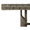 Sodo stalas, pilkas, 160x70x72cm, poliratanas ir akacija