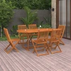 Lauko baldų komplektas Sodo valgomojo komplektas, 7 dalių, 180x90x75 cm, akacija
