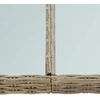 Sodo valgomojo stalas, rudas, 200x100x74cm, stiklas/poliratanas