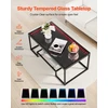 VEVOR Stiklinis kavos staliukas su apšvietimu