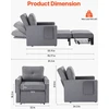 VEVOR Sofa-lova su reguliuojama atlošo padėtimi