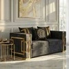 Sofa PALLAZO 2S Dwuosobowa Juodai/Złota