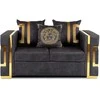 Sofa PALLAZO 2S Dwuosobowa Juodai/Złota