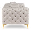 SORRENTO 2S dvivietė kreminės spalvos aksominė sofa, modernaus žavesio