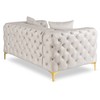 SORRENTO 2S dvivietė kreminės spalvos aksominė sofa, modernaus žavesio