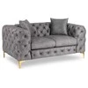 MORRENTO dviviete sofa, pilka, aksominė