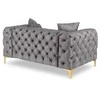 MORRENTO dviviete sofa, pilka, aksominė