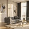 MORRENTO dviviete sofa, pilka, aksominė