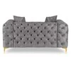 MORRENTO dviviete sofa, pilka, aksominė