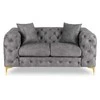 MORRENTO dviviete sofa, pilka, aksominė