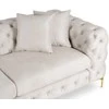 Morentas MORRENTO trivietė sofa, kreminės spalvos, aksominė, modernus žavesys