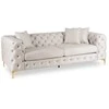 Morentas MORRENTO trivietė sofa, kreminės spalvos, aksominė, modernus žavesys