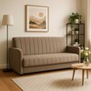 Mebel Elite Išskleidžiama sofa PORTO su patalynės dėže, 198 cm, smėlinė