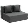 VEVOR Sulankstoma sofa-lova su pagalvėmis tamsiai pilka