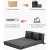 VEVOR Sulankstoma sofa-lova su pagalvėmis tamsiai pilka