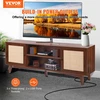 TV staliukas Vevor Rataninė TV spintelė 191cm, bohemiškas stilius, riešuto spalva