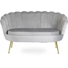 ZENDAYA dvivietė pilka „Shell Glamour“ sofa svetainei