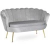 ZENDAYA dvivietė pilka „Shell Glamour“ sofa svetainei