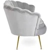 ZENDAYA dvivietė pilka „Shell Glamour“ sofa svetainei