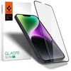 Spigen Glass FC Grūdintas stiklas, skirtas iPhone 13 / 13 Pro / 14 / 16e / 17e - Juoda