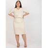 Spódnica-LK-SD-506697.95-smėlio spalvos