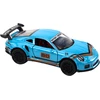 Lean Toys Sportinis automobilis 1:32 mėlynas su spoileriu metalinis