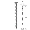 Sraigtas STARFIX gipsas-medis 3.5x45/F (juodas, 150vnt)