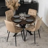 Stalas LAUREN 80 cm juodinto ąžuolo ir juodos spalvos