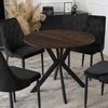 Stalas LAUREN 90 cm riešuto ir juodos spalvos