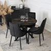 Stalas LAUREN 90 cm riešuto ir juodos spalvos