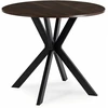 Stalas LAUREN 90 cm riešuto ir juodos spalvos