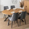 Mebel Elite Išskleidžiamas apvalus stalas, 100–250 cm, aukso ąžuolo ir juodos spalvos