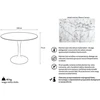 Stalas TULIP MARBLE, baltas