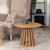 HARPER kavos staliukas, 60 cm, ąžuolo spalvos, modernus lofto stiliaus