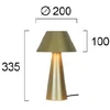 Stalo šviestuvas DONA, E27, aukso sp., 4307401