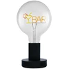 Stalo šviestuvas VINTAGE 1906 LETTER, E27, juodas, su 1,2W 3000K LED lempute