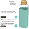 Stiklinė gertuvė Quokka Storm, 700 ml, spalva: turkio