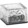 Stiklinė saulės lempa – kubas 7 × 7 × 5 cm, šaltai balta LED