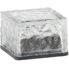 Stiklinė saulės lempa – kubas 7 × 7 × 5 cm, šaltai balta LED