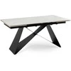 Stół VICTOR 160-240 cm Baltas marmur/Juodas