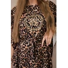 Suknelė batwing Leopard, smėlio spalvos