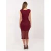 Suknelė bordo Makadamia – elegancijai ir jaukumui vėsiomis dienomis.