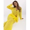 Suknelė geltona elegantiška ilgarankovė šifono