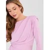 Suknelė ilgomis rankovėmis šviesiai violetinė elegantiška