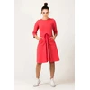 Suknelė koralinės spalvos iš medvilnės Tessita